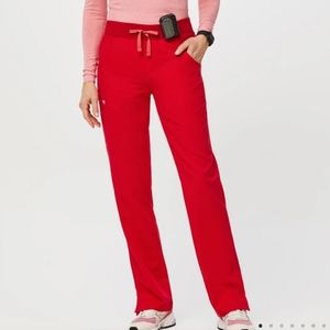 FIGS Kade™ Cargo Scrub Pants Pop Red